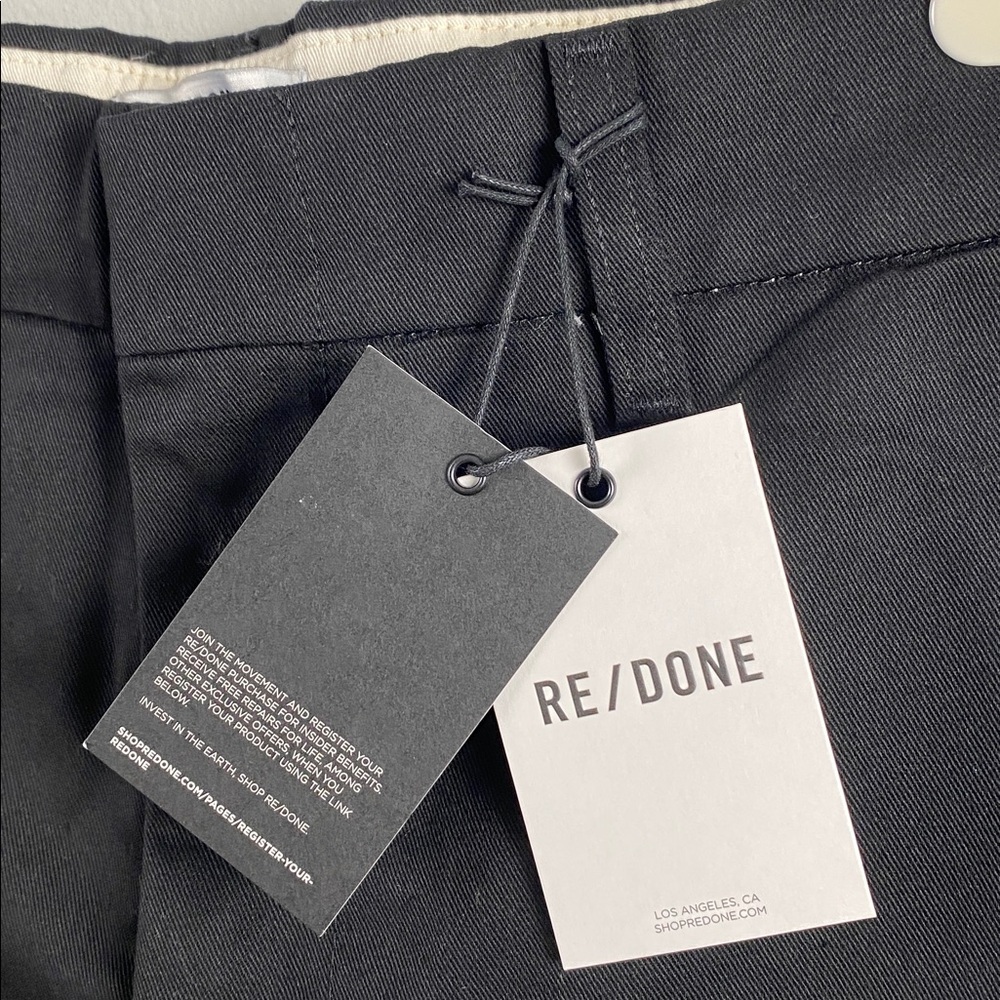 Re/Done Cut Off Trouser Short | High Rise, 4 Pockets | Black - Picture 12 of 13